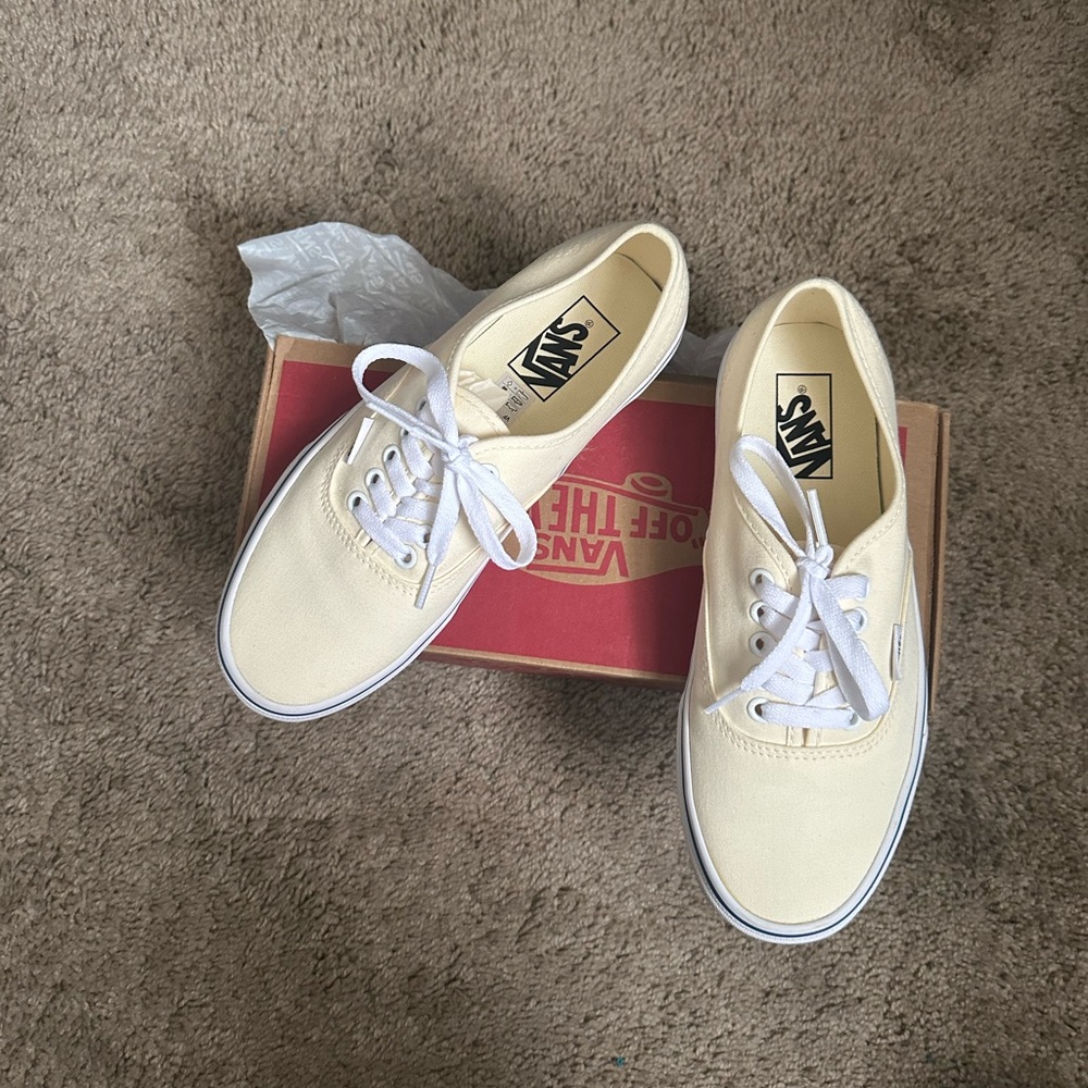 Pale yellow Vans